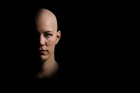 Harald Peter, Christine Raab, Aschaffenburg, schwarz-weiß, Glatze, Frau, Fotoshooting, Make-Up Artist, (2)